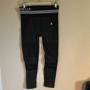 Ryderwear Black Leggings with Stripe Detail & Booty Lift